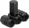 4-Piece Universal Aluminum Tire Valve Stem Caps - Hexagon Valve Covers for Car Tires