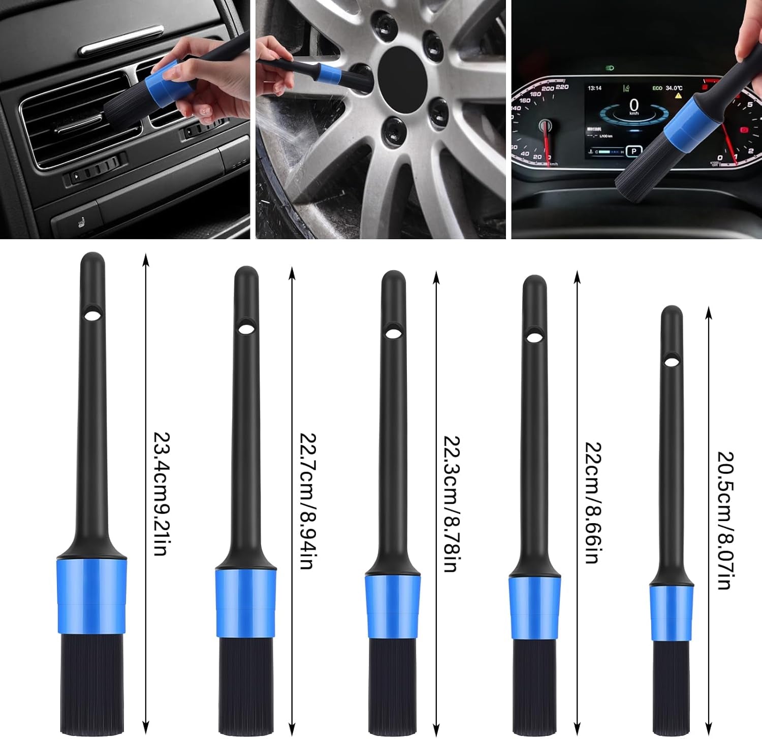 16-Piece Comprehensive Car Cleaning Kit for Exterior and Interior Care, Including Wheel Brush, Bucket, Air Vent Brush, Washing Gloves, Sponges, Window Scraper, Duster, and Detail Brush