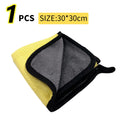 Car Wash Microfiber Towel 30X30/60Cm Car Cleaning Drying Cloth Hemming Car Care Cloth Detailing Car Wash Towel